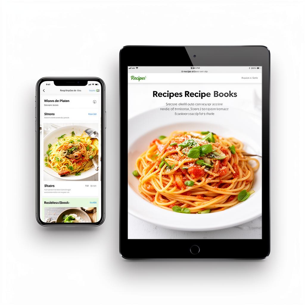 Recetario en smartphone y tablet